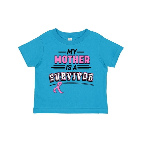Inktastic My Mother is a Survivor Breast Cancer Awareness Boys or Girls Toddler T-Shirt