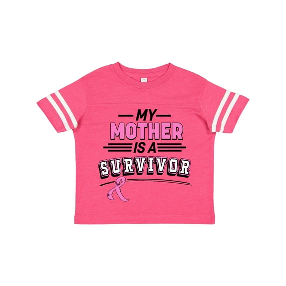 Inktastic My Mother is a Survivor Breast Cancer Awareness Boys or Girls Toddler T-Shirt