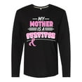 thumbnail image 1 of Inktastic My Mother is a Survivor Breast Cancer Awareness Long Sleeve T-Shirt, 1 of 5