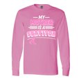 thumbnail image 1 of Inktastic My Mother is a Survivor Breast Cancer Awareness Long Sleeve T-Shirt, 1 of 5