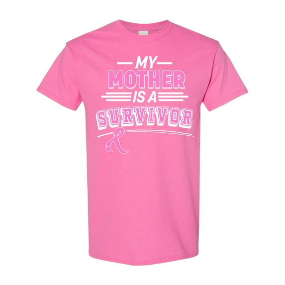 Inktastic My Mother is a Survivor Breast Cancer Awareness T-Shirt