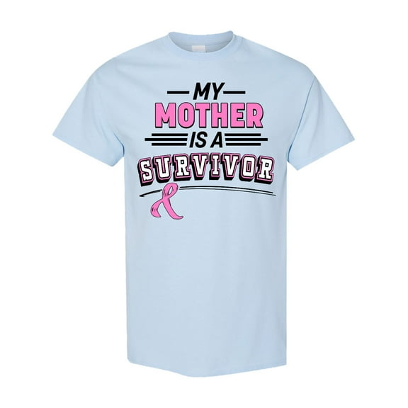 Inktastic My Mother is a Survivor Breast Cancer Awareness T-Shirt