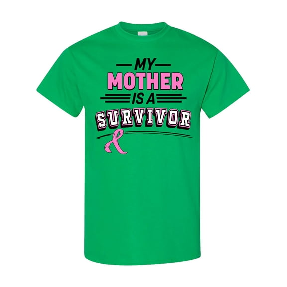 Inktastic My Mother is a Survivor Breast Cancer Awareness T-Shirt