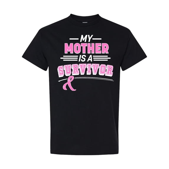 Inktastic My Mother is a Survivor Breast Cancer Awareness T-Shirt