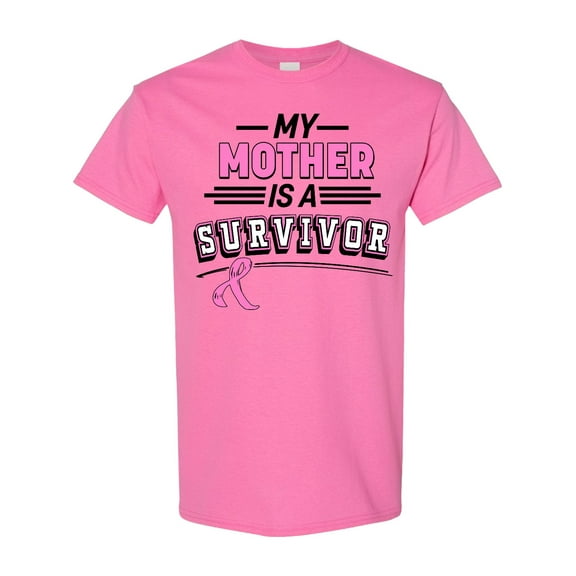 Inktastic My Mother is a Survivor Breast Cancer Awareness T-Shirt
