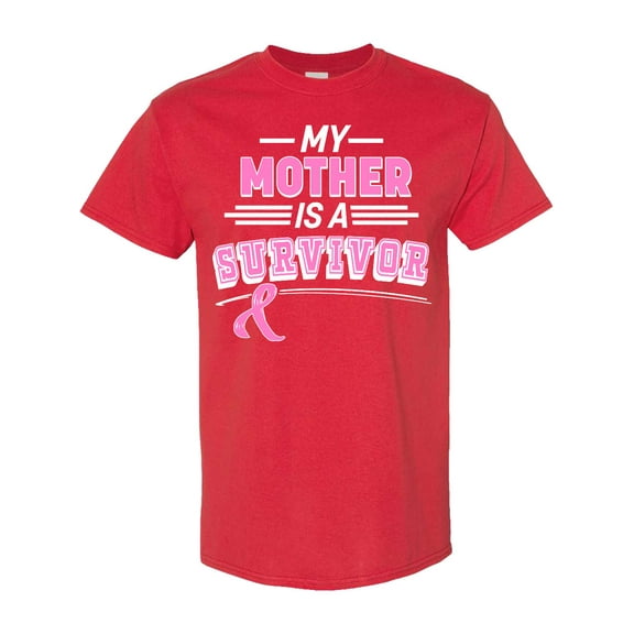Inktastic My Mother is a Survivor Breast Cancer Awareness T-Shirt