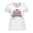 thumbnail image 1 of Inktastic My Mother is a Survivor Breast Cancer Awareness Women's Plus Size T-Shirt, 1 of 5