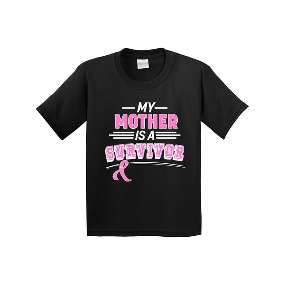 Inktastic My Mother is a Survivor Breast Cancer Awareness Youth T-Shirt