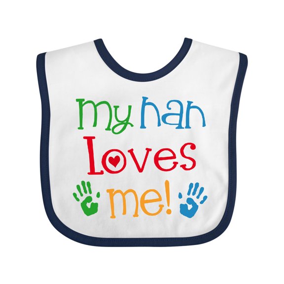 Inktastic My Nan Loves Me Boys or Girls Baby Bib