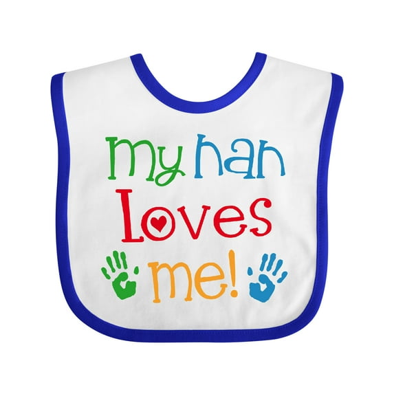 Inktastic My Nan Loves Me Boys or Girls Baby Bib