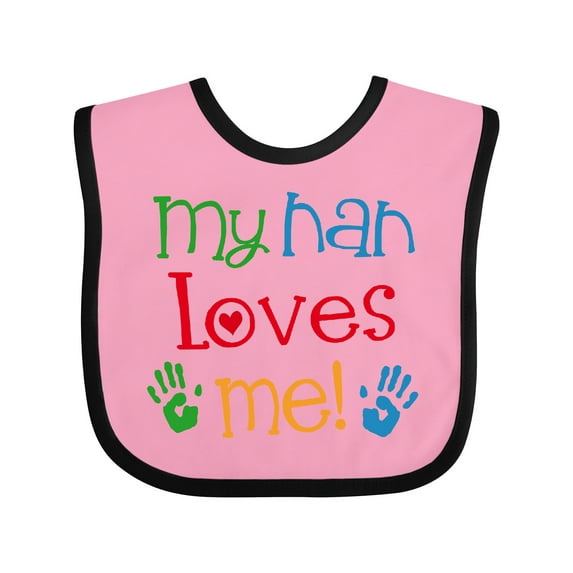 Inktastic My Nan Loves Me Boys or Girls Baby Bib