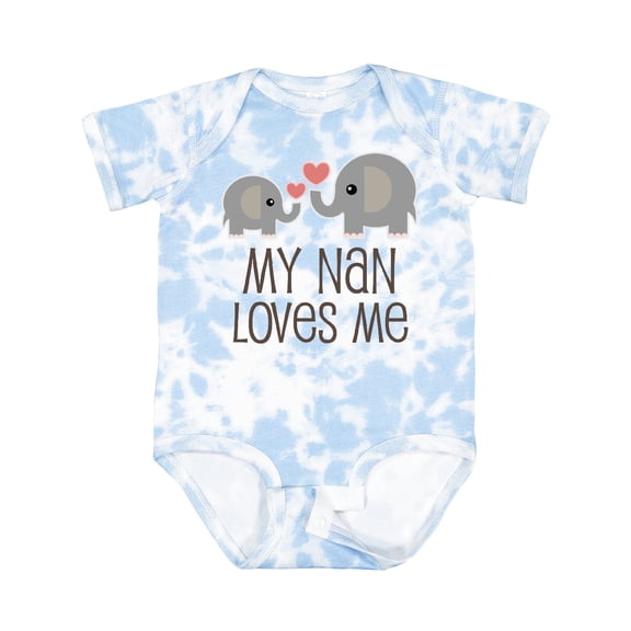 Inktastic My Nan Loves Me Grandchild Boys or Girls Baby Bodysuit