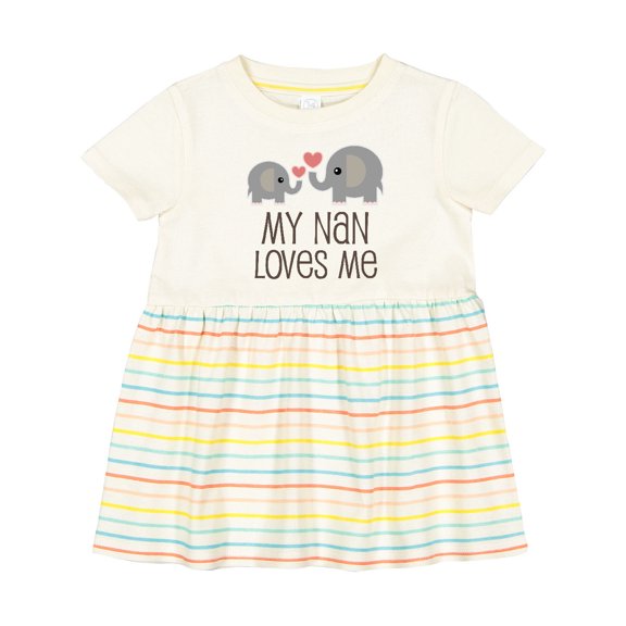 Inktastic My Nan Loves Me Grandchild Girls Baby Dress