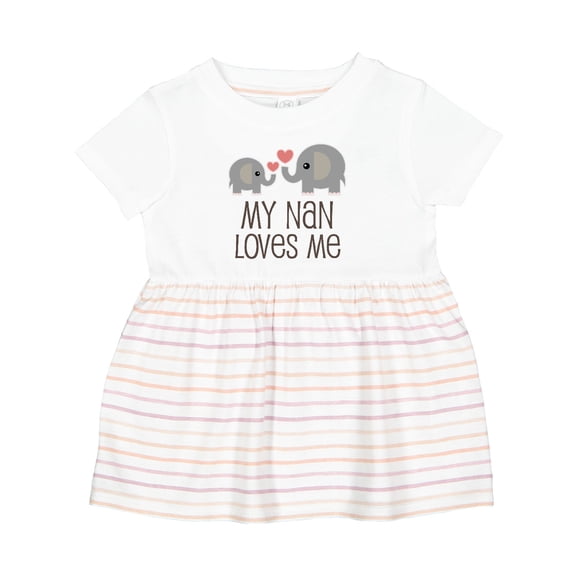 Inktastic My Nan Loves Me Grandchild Girls Baby Dress