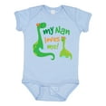 thumbnail image 1 of Inktastic My Nan Loves Me Grandson Dinosaur Boys Baby Bodysuit, 1 of 5