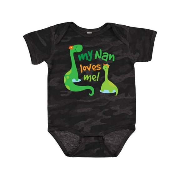 Inktastic My Nan Loves Me Grandson Dinosaur Boys Baby Bodysuit