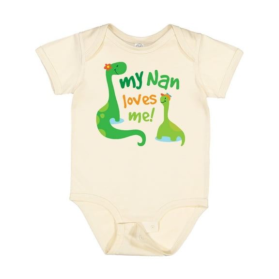 Inktastic My Nan Loves Me Grandson Dinosaur Boys Baby Bodysuit