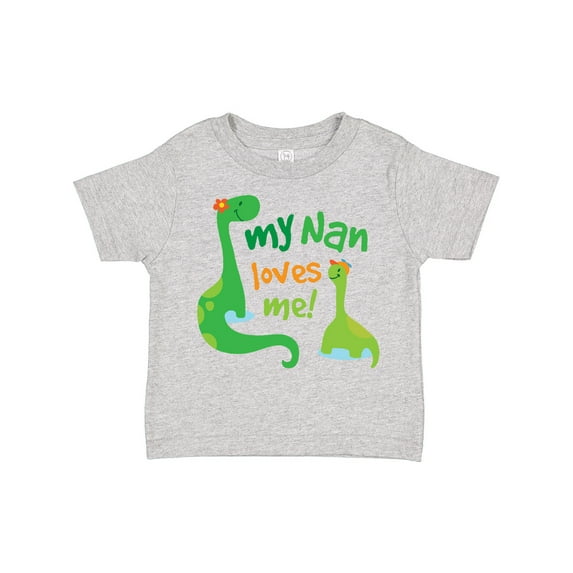 Inktastic My Nan Loves Me Grandson Dinosaur Boys Toddler T-Shirt