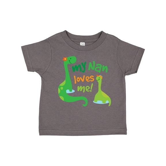 Inktastic My Nan Loves Me Grandson Dinosaur Boys Toddler T-Shirt