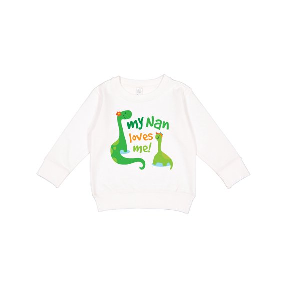 Inktastic My Nan Loves Me Grandson Dinosaur Toddler Sweatshirt
