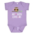 thumbnail image 1 of Inktastic My Nan Loves Me Owl Girls Baby Bodysuit, 1 of 5