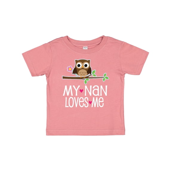 Inktastic My Nan Loves Me Owl Girls Baby T-Shirt