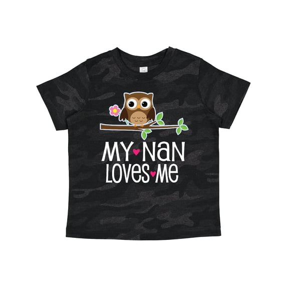 Inktastic My Nan Loves Me Owl Girls Toddler T-Shirt