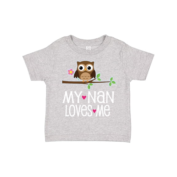 Inktastic My Nan Loves Me Owl Girls Toddler T-Shirt