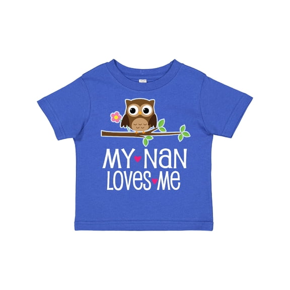 Inktastic My Nan Loves Me Owl Girls Toddler T-Shirt