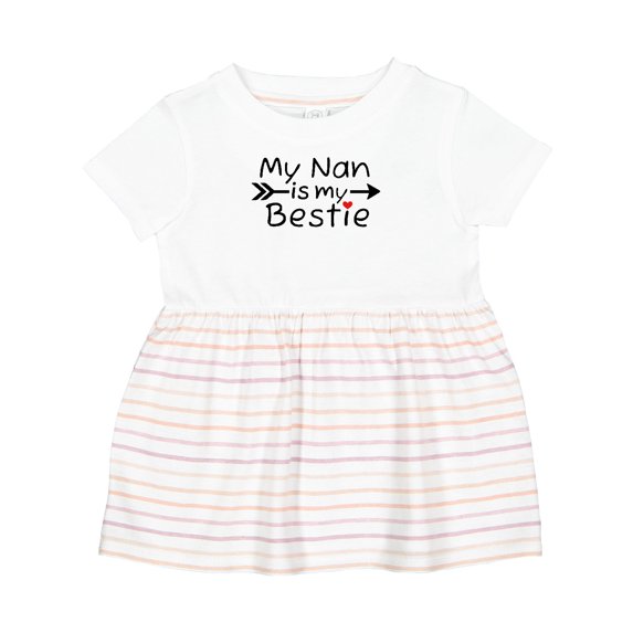 Inktastic My Nan is My Bestie Girls Baby Dress