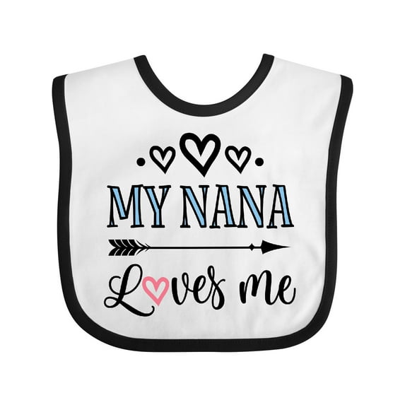 Inktastic My Nana Grandma Loves Me Girls Girls Baby Bib