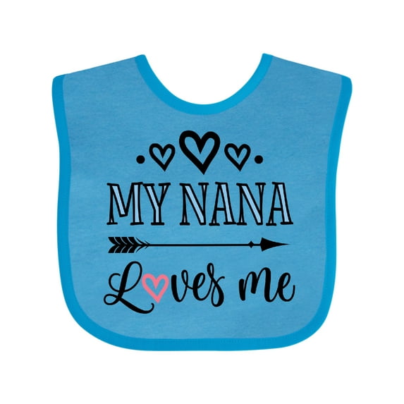 Inktastic My Nana Grandma Loves Me Girls Girls Baby Bib