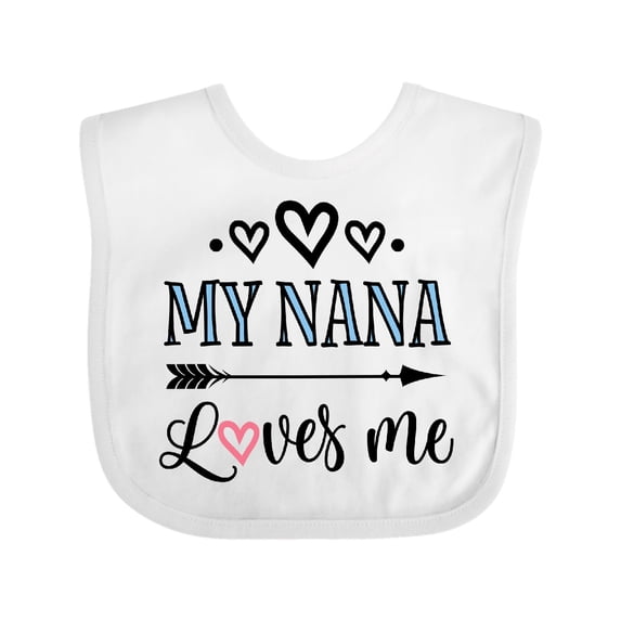 Inktastic My Nana Grandma Loves Me Girls Girls Baby Bib