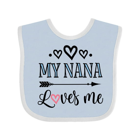 Inktastic My Nana Grandma Loves Me Girls Girls Baby Bib