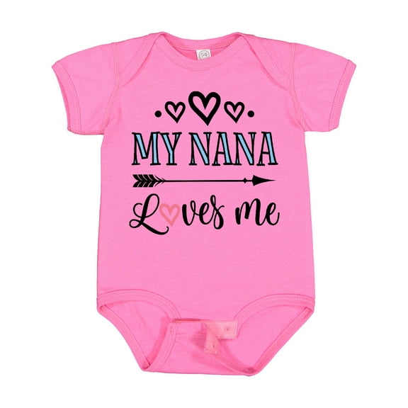Inktastic My Nana Grandma Loves Me Girls Girls Baby Bodysuit