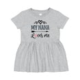 thumbnail image 1 of Inktastic My Nana Grandma Loves Me Girls Girls Baby Dress, 1 of 5