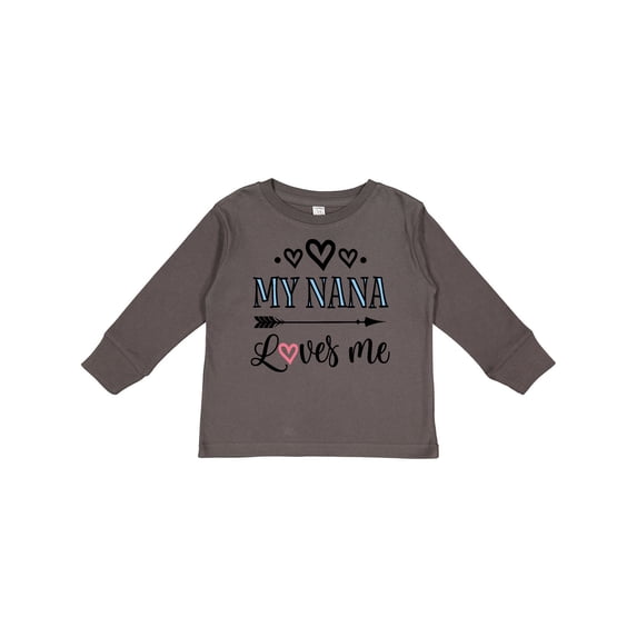 Inktastic My Nana Grandma Loves Me Girls Girls Long Sleeve Toddler T-Shirt