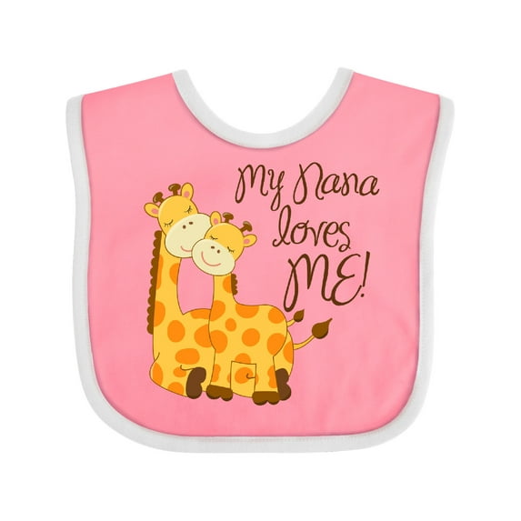 Inktastic My Nana Loves Me Boys or Girls Baby Bib