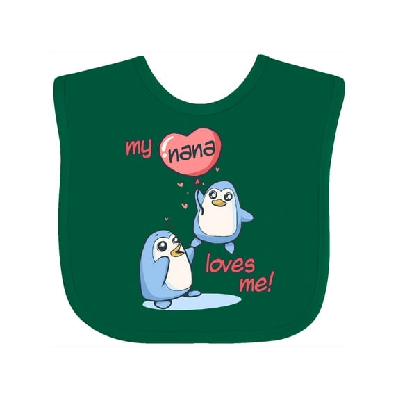 Inktastic My Nana Loves Me Boys or Girls Baby Bib