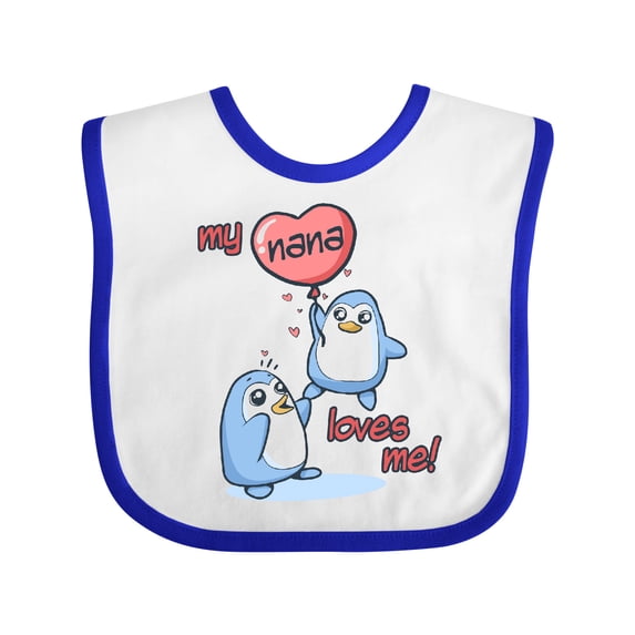 Inktastic My Nana Loves Me Boys or Girls Baby Bib