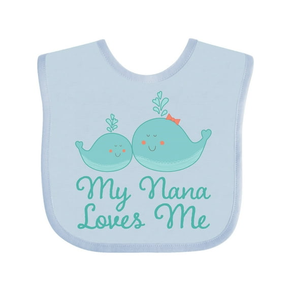Inktastic My Nana Loves Me Boys or Girls Baby Bib
