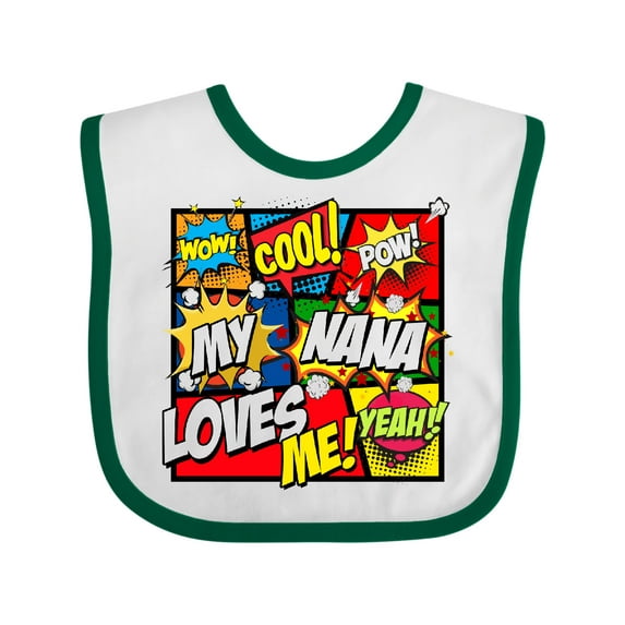 Inktastic My Nana Loves Me Boys or Girls Baby Bib