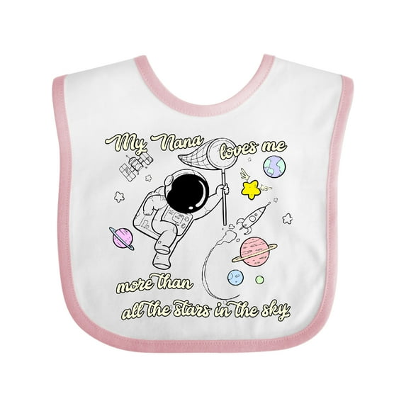 Inktastic My Nana Loves Me Boys or Girls Baby Bib