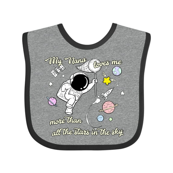 Inktastic My Nana Loves Me Boys or Girls Baby Bib