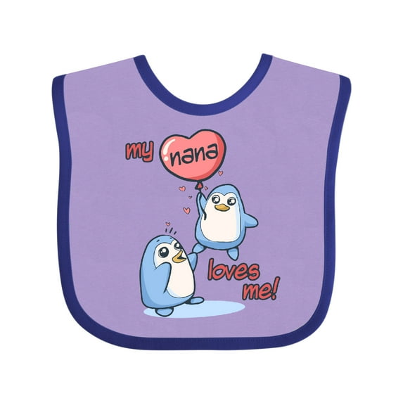 Inktastic My Nana Loves Me Boys or Girls Baby Bib