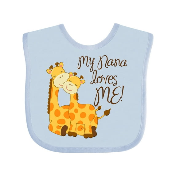 Inktastic My Nana Loves Me Boys or Girls Baby Bib