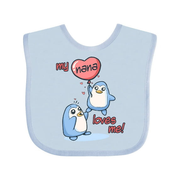 Inktastic My Nana Loves Me Boys or Girls Baby Bib