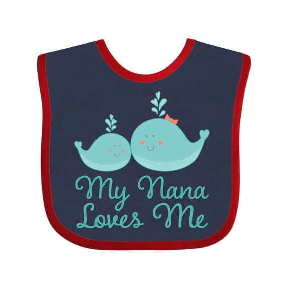 Inktastic My Nana Loves Me Boys or Girls Baby Bib