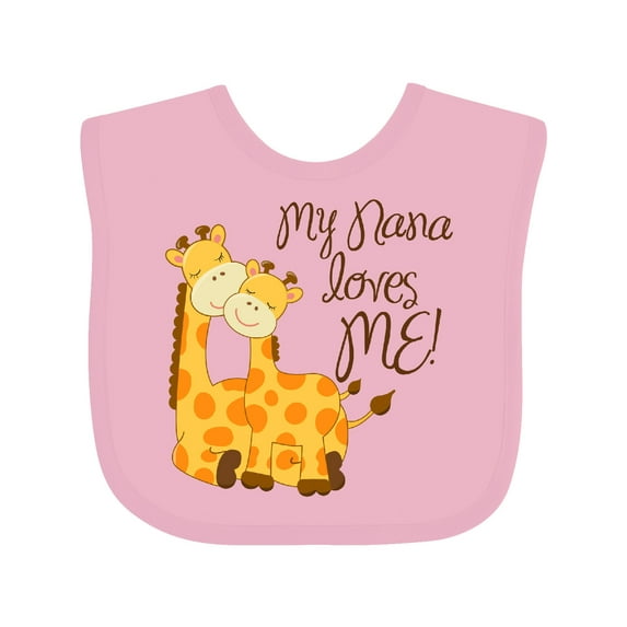 Inktastic My Nana Loves Me Boys or Girls Baby Bib