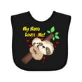 thumbnail image 1 of Inktastic My Nana Loves Me Boys or Girls Baby Bib, 1 of 4